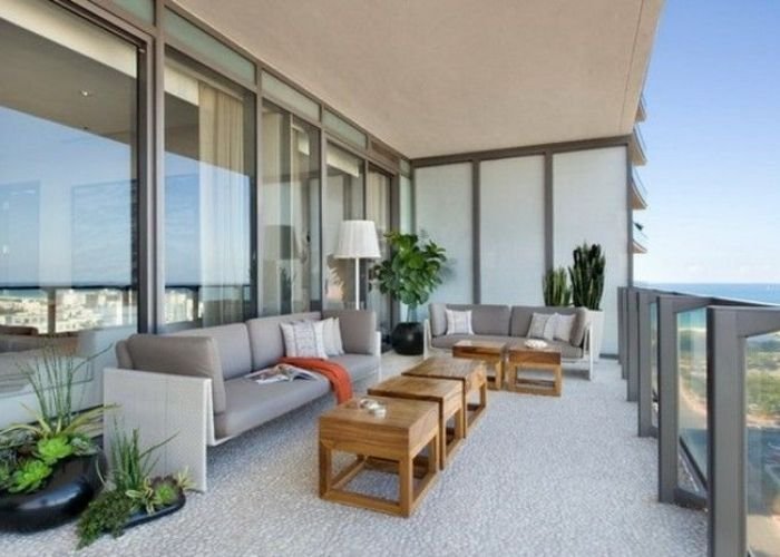 Modern apartment balcony setup UAE