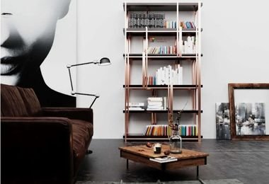 Modern bookshelves in Dubai homes